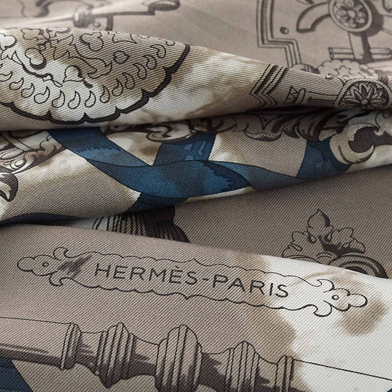 Ferronnerie Plein Soleil scarf 80 - Brown | Hermès Macau SAR